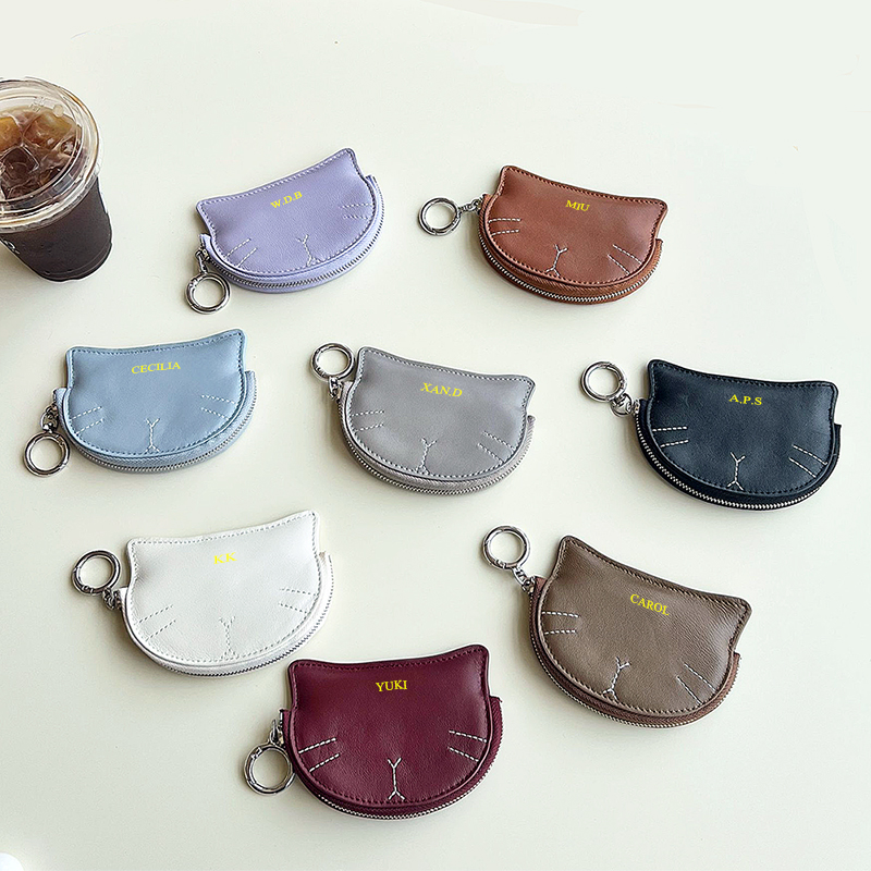 Cute Cat Mini Coin Purse With  - Luxury Bags Name For Women ulasan dan harga