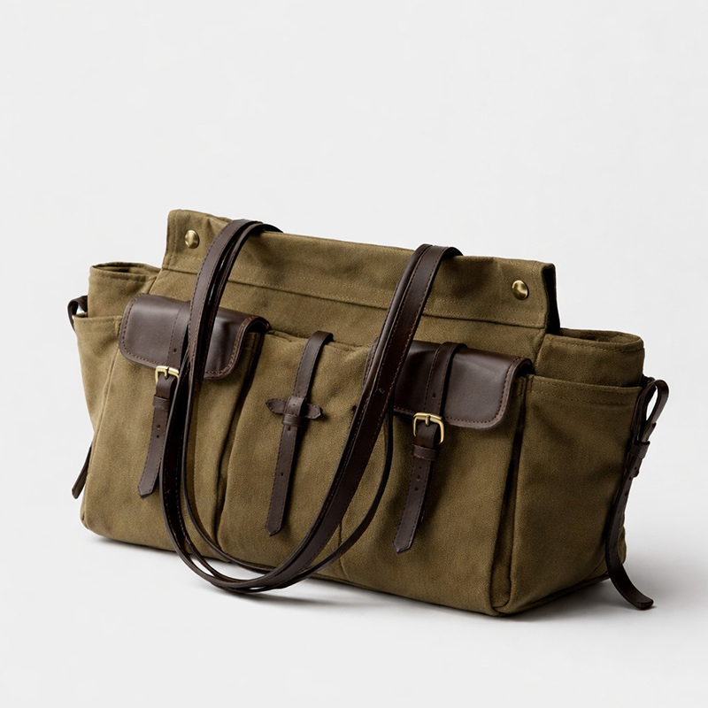 Vintage Canvas Leather Multi-p - Canvas Tote Designer ulasan dan harga