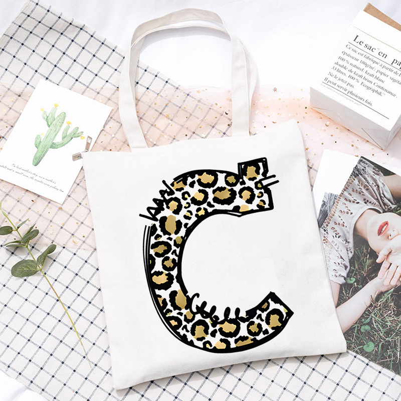 Women Tote Bags Letters A B C  - Canvas Tote Designer ulasan dan harga
