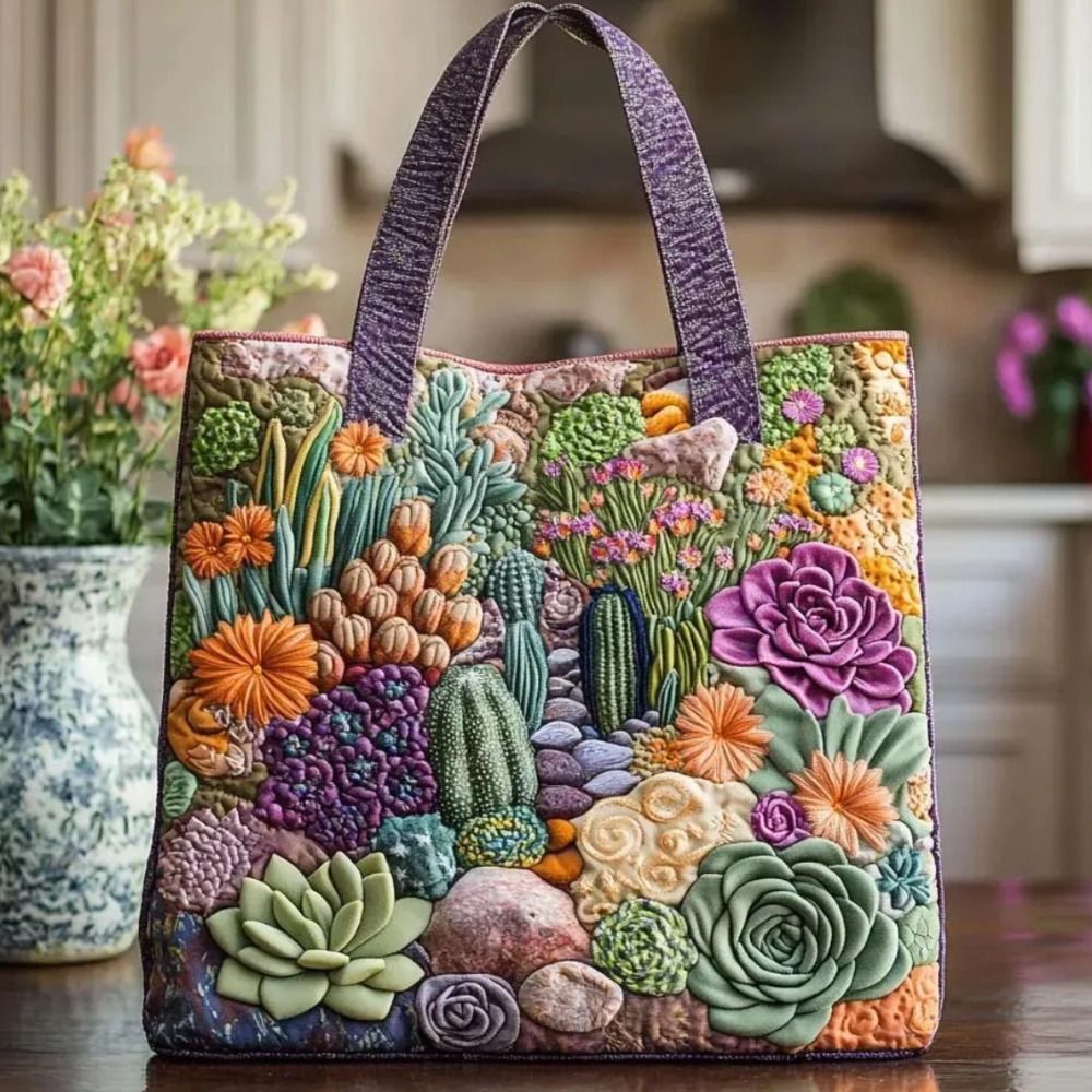 Vintage Women Quilted Tote Bag - Canvas Tote Designer ulasan dan harga