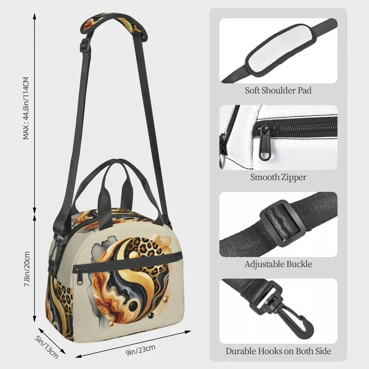 Leopard Yin Yang Luxury Gold M - Luxury Bags For Kids ulasan dan harga