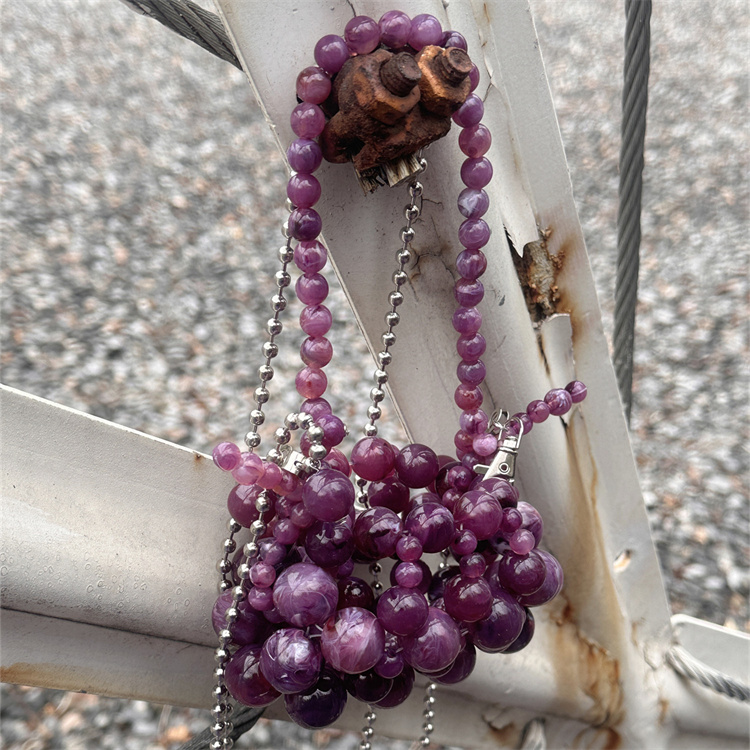Girls Mini Purple Beaded  Clut - Luxury Bags For Kids ulasan dan harga