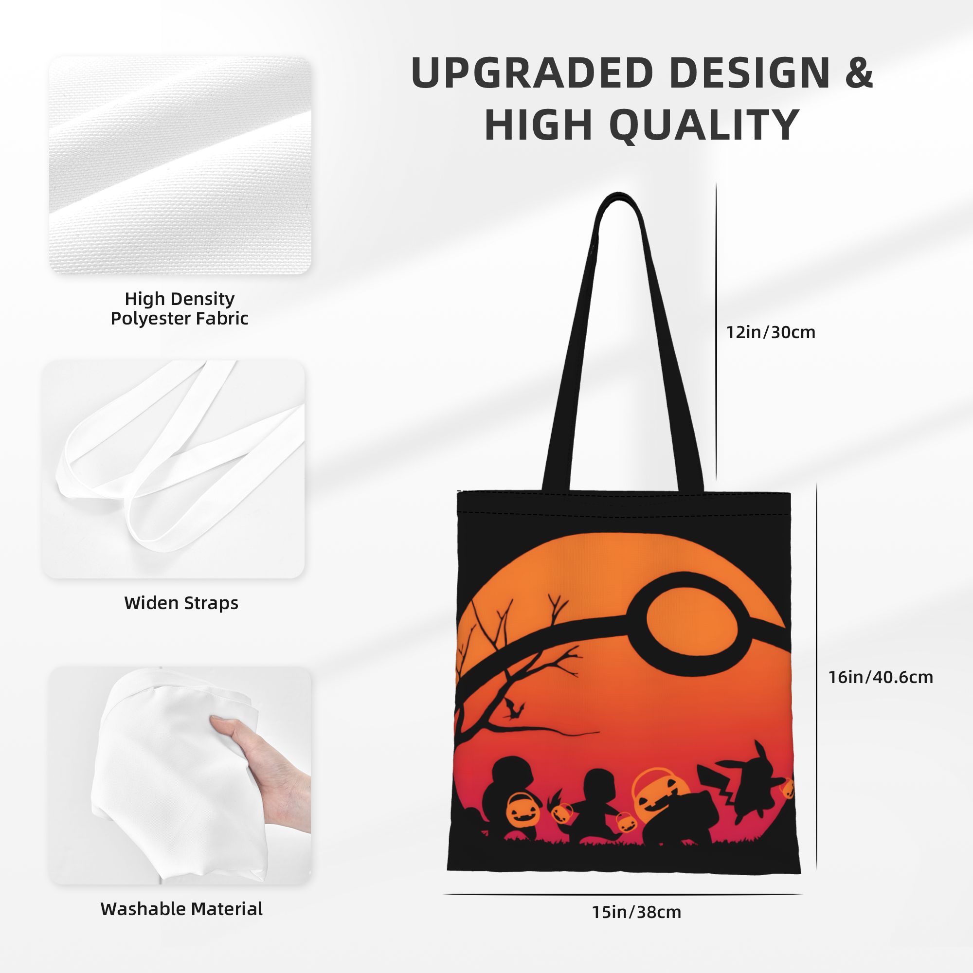 1PC Large Capacity Electroweb  - Canvas Tote Designer ulasan dan harga