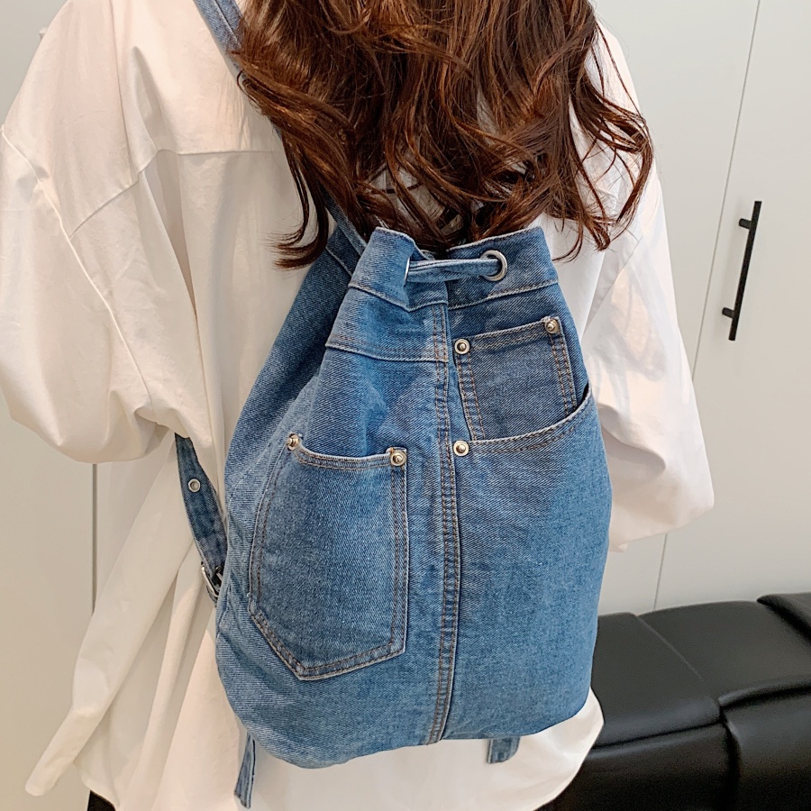 Denim Female Backpacks Casual  - Luxury Bags For Kids ulasan dan harga