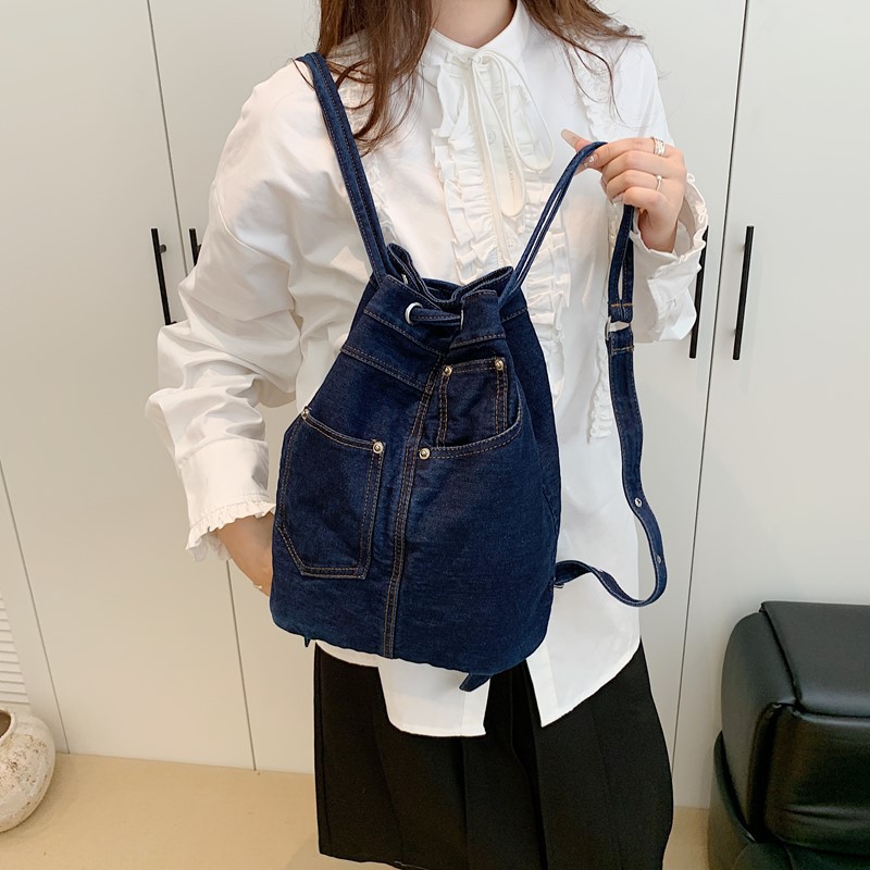 Denim Female Backpacks Casual  - Luxury Bags For Kids ulasan dan harga