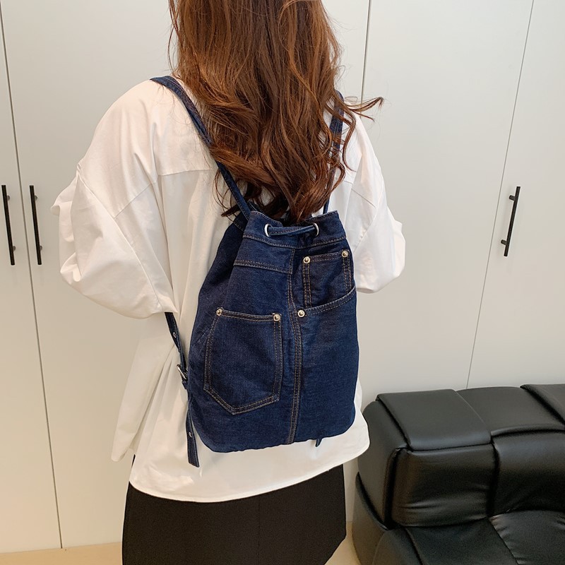 Denim Female Backpacks Casual  - Luxury Bags For Kids ulasan dan harga