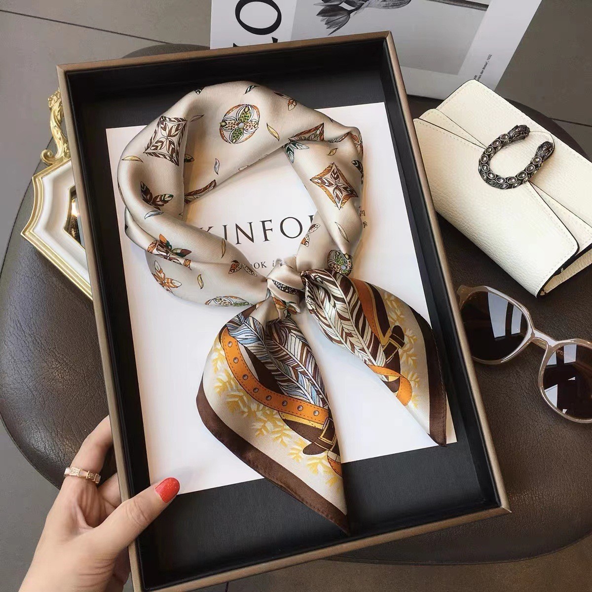 Luxury Fashion Print 70*70cm S - Discount Luxury Bags ulasan dan harga