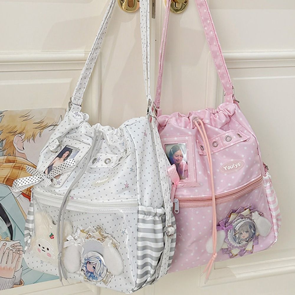 Cute Polka Dot Pattern Ita Bac - Canvas Tote Designer ulasan dan harga