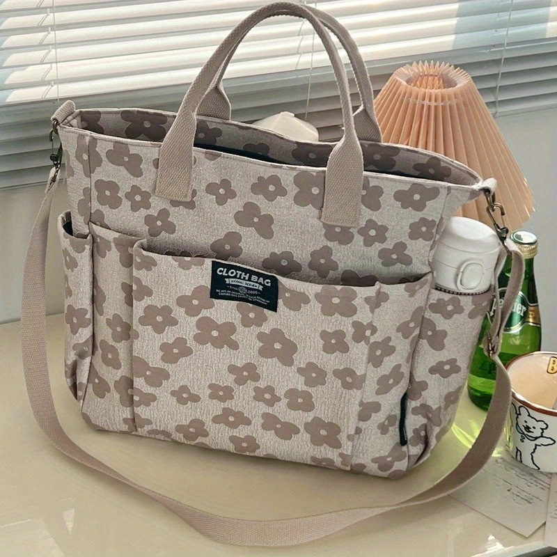 Classic Floral Canvas Tote Bag - Canvas Tote Designer ulasan dan harga
