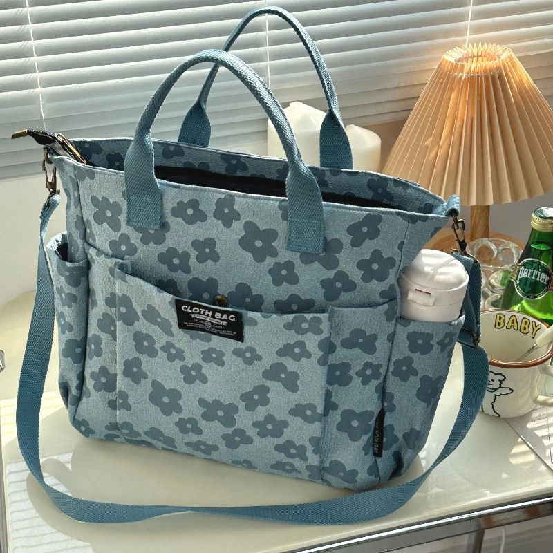 Classic Floral Canvas Tote Bag - Canvas Tote Designer ulasan dan harga