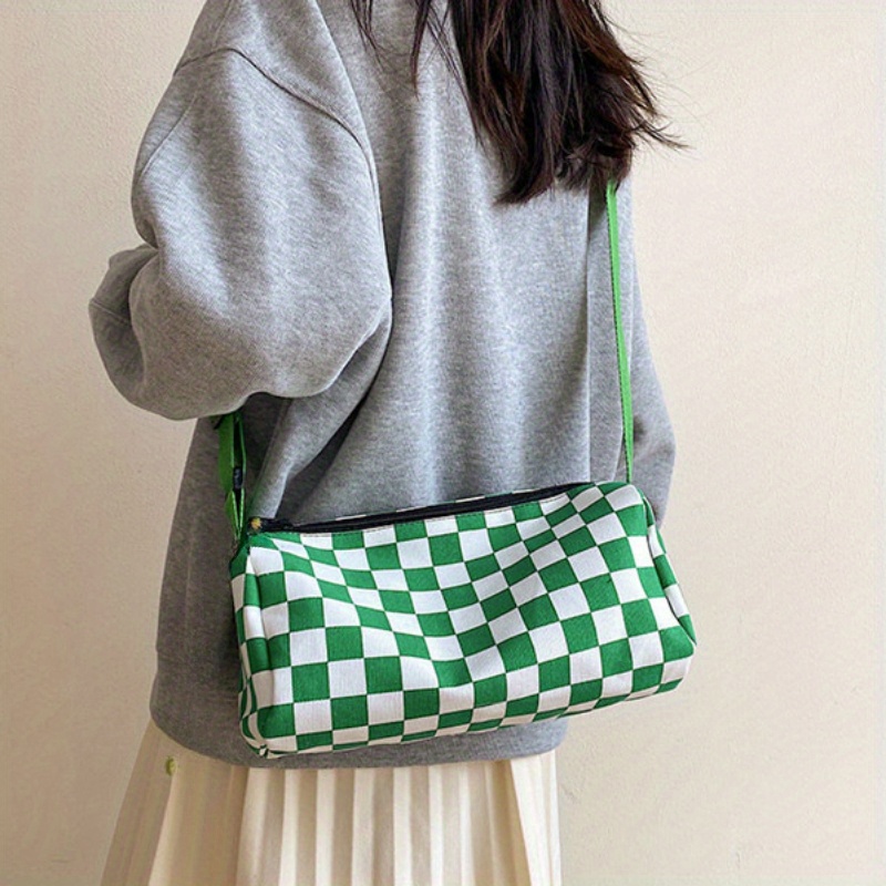 Chic Plaid Canvas Crossbody Ba - Canvas Tote Designer ulasan dan harga